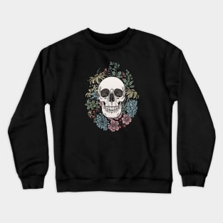 Skull and flowers Crewneck Sweatshirt